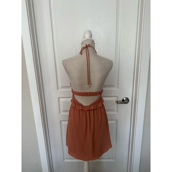 Tavik Mini Halter Dress Rose Blush Pink Size Medium - Picture 5 of 12